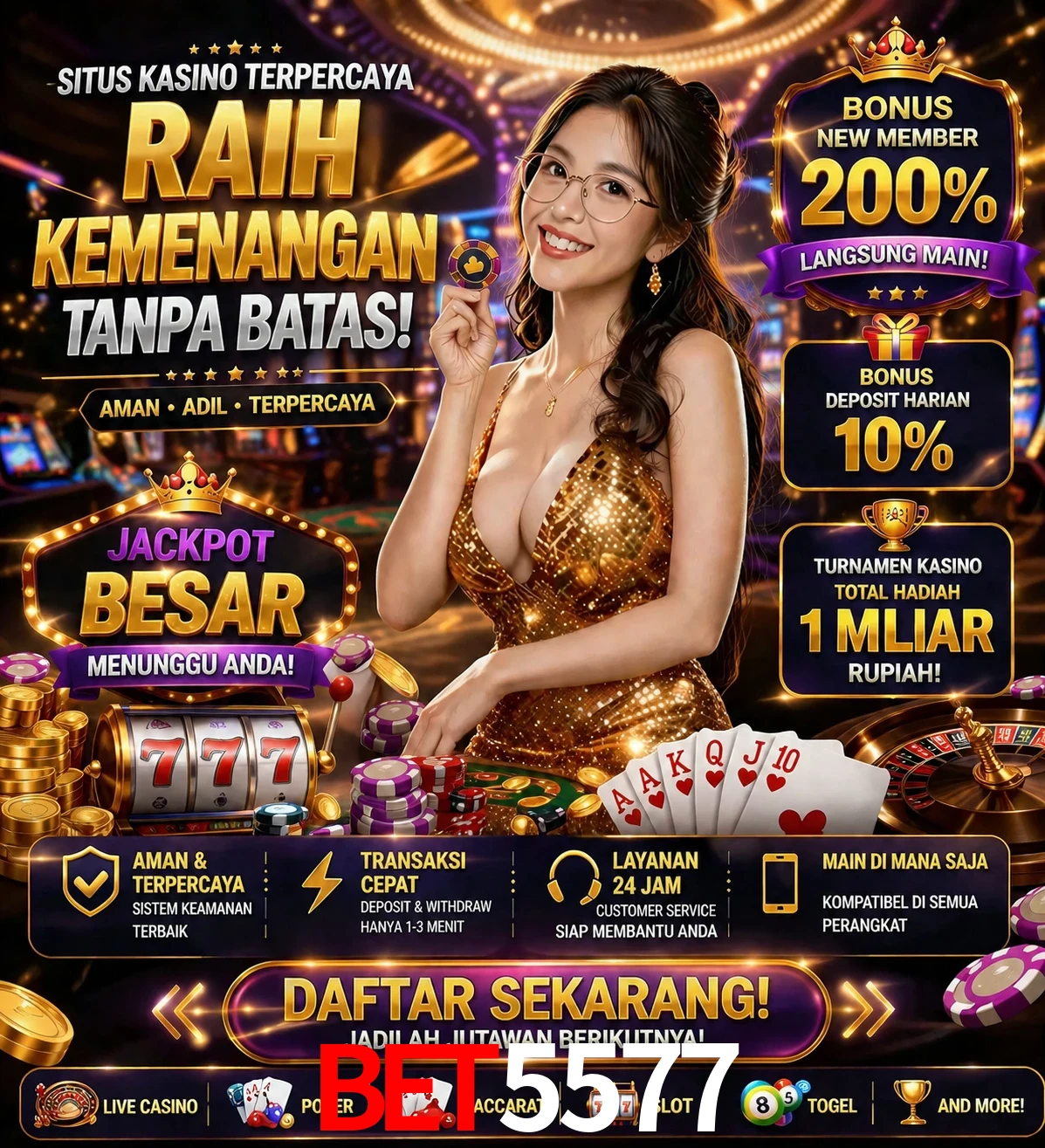 Roleta e blackjack bet5577